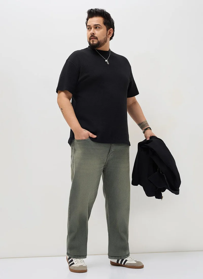 Urbano Fashion  Urbano Plus Men's Grey Regular Fit Heavy Washed Denim Jeans Stretchable for Men | Best Price UAE
